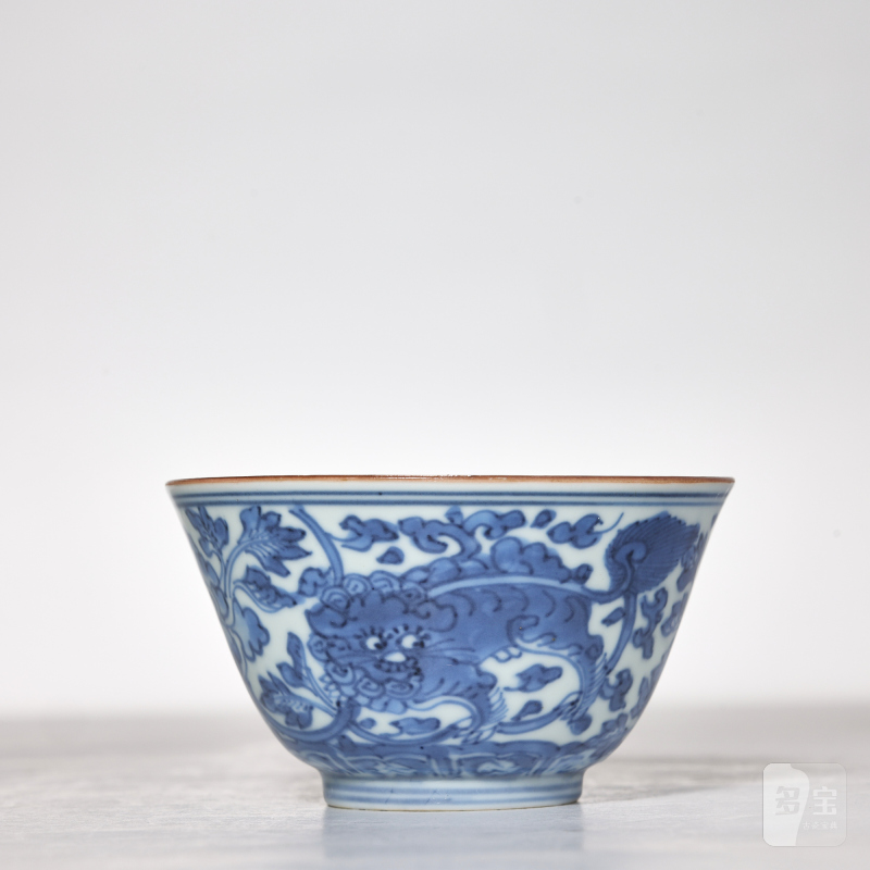 明晚期 青花花卉纹杯 - 图4